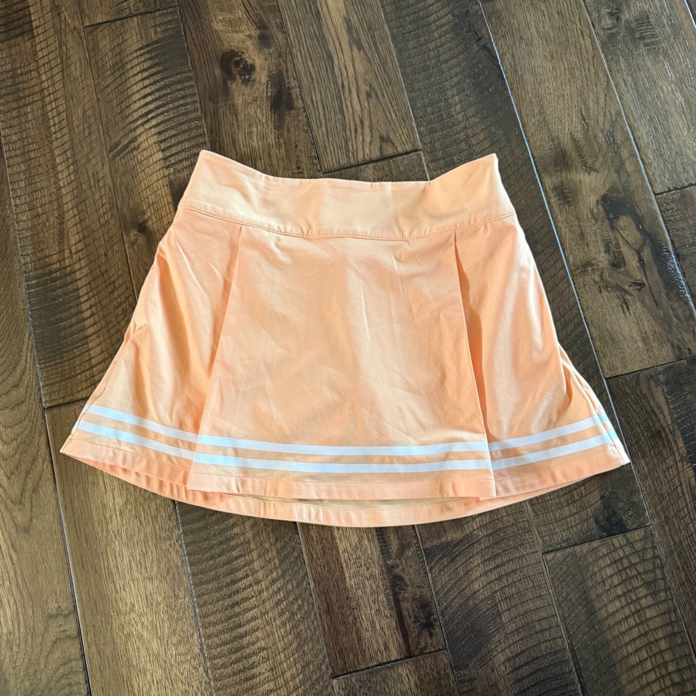 Calia NWT Truelight 15" Golf Skort Peach Sherbet Orange Striped Tennis Skirt S 6